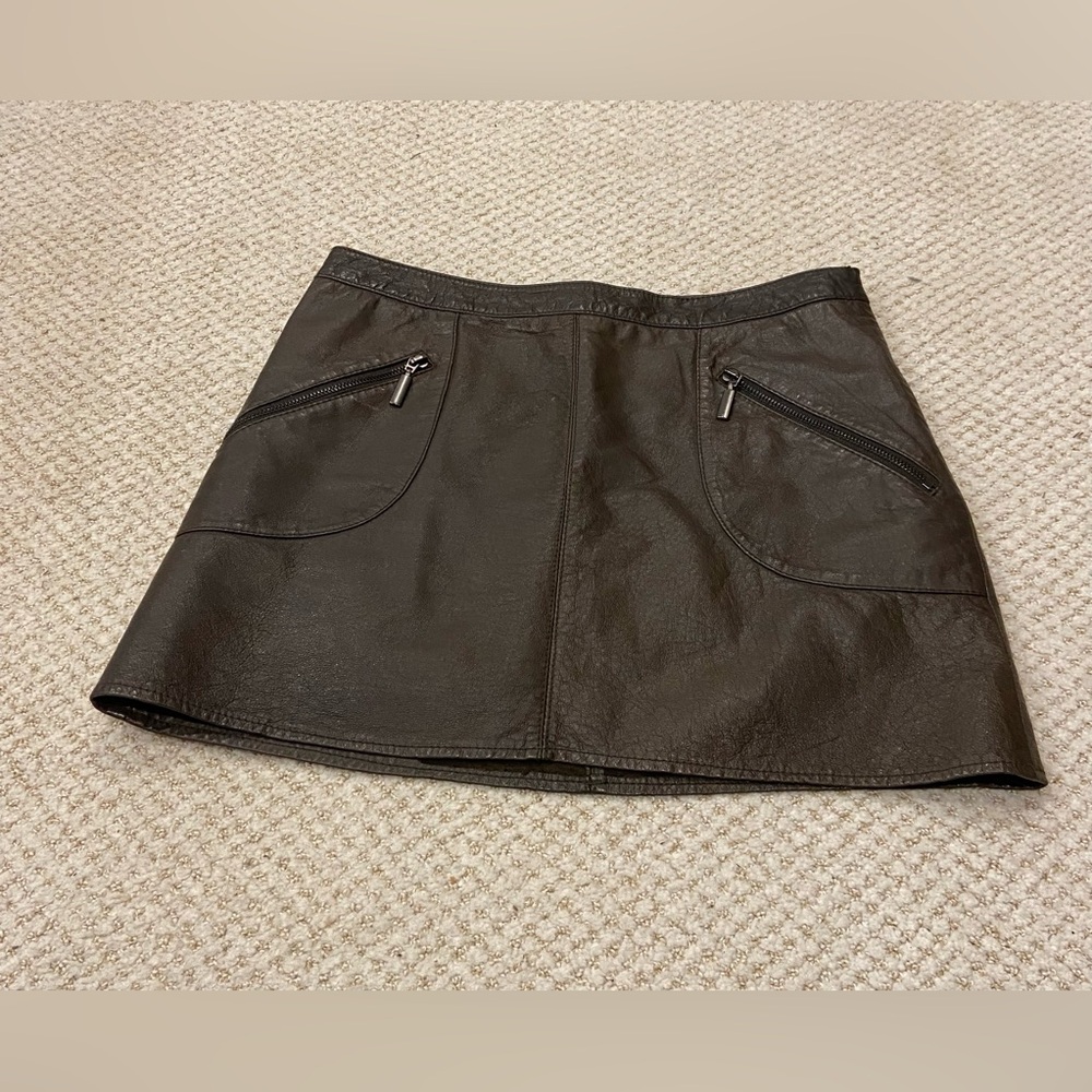 Zara Leather Mini Skirt